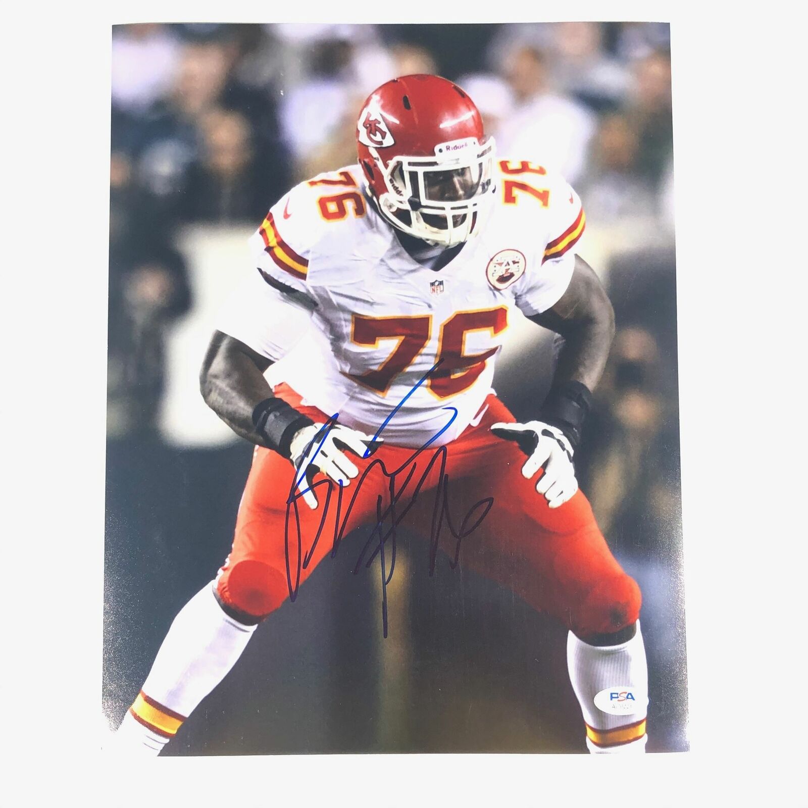 BRANDEN ALBERT signed 11x14 Photo Poster painting PSA/DNA Kansas City Chiefs Autographed