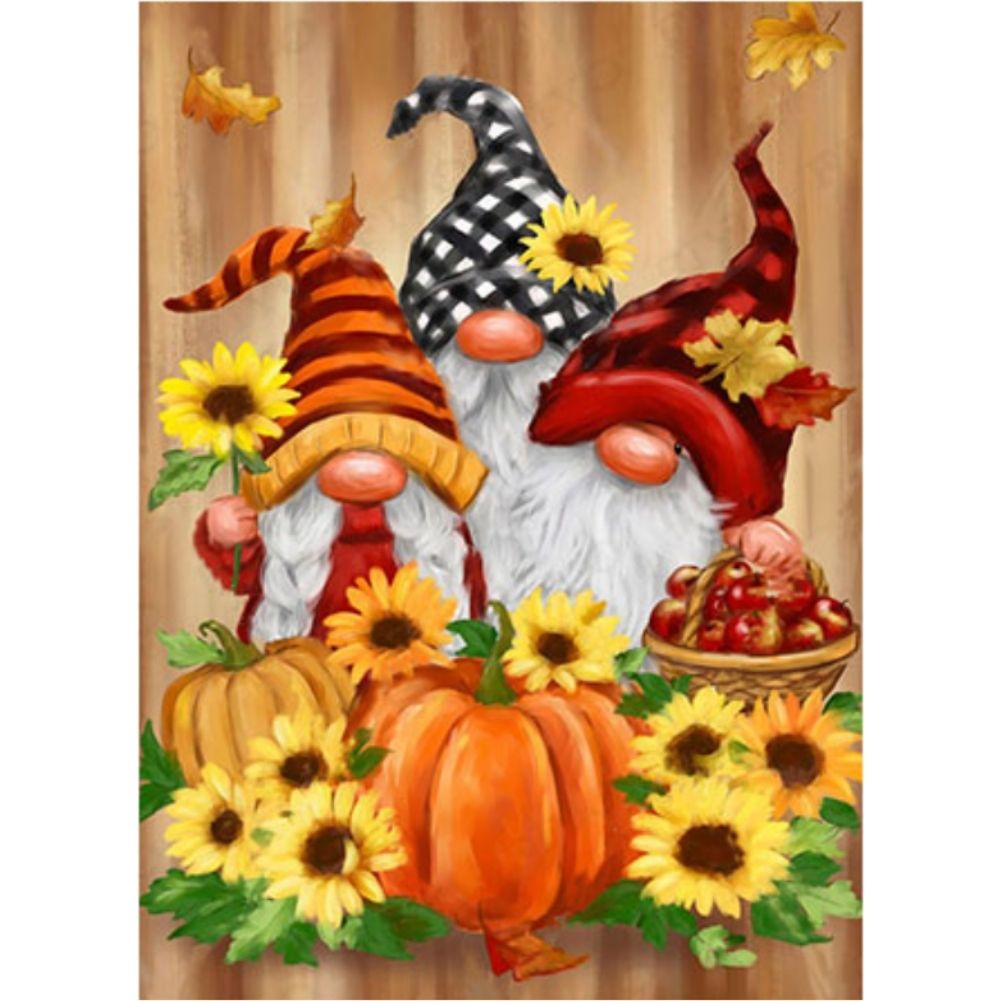 HsdsBebe Halloween Gnomes Diamond Art Paintings Round Full Drill for Kids,  Halloween Pumpkin DIY Crafts for Adults.