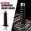 Japanese Sword Universal Gear Shift Lever Knob with 4 Adapters for Most Vehicles