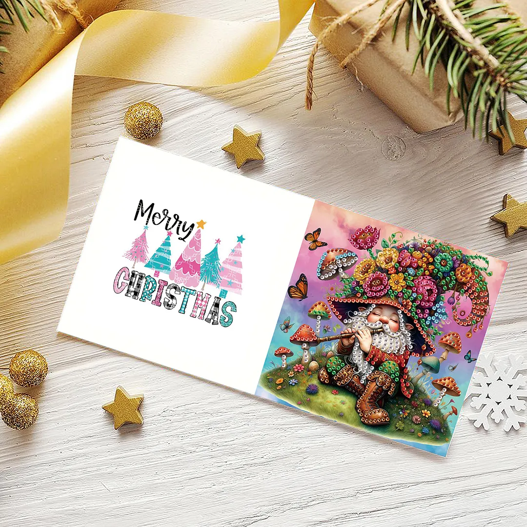 6PCS Goblin DIY Diamond Painting Greeting Card Set with Envelopes for Adults Gifts
