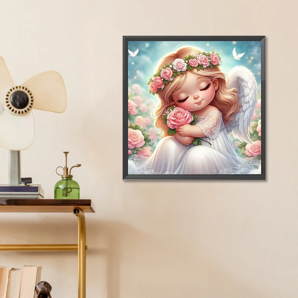 Full Round Diamond Painting 30*30cm - Angel Girl