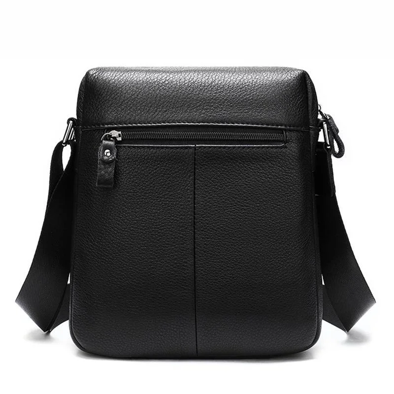 Mens Casual Business Black Messenger Bag With Large Capacity
