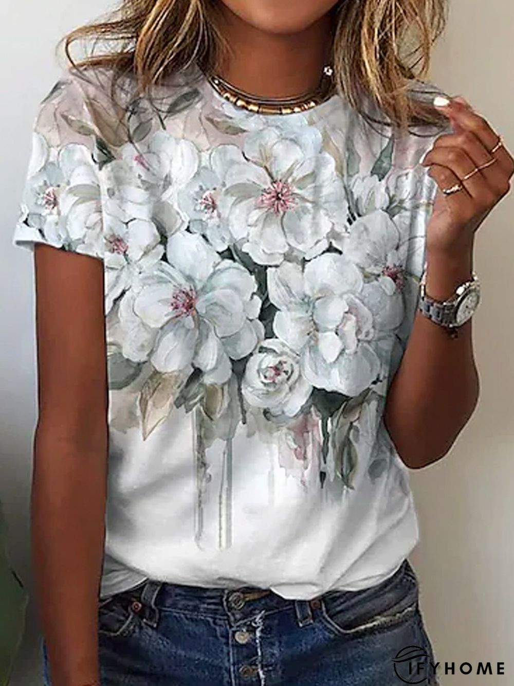 Casual Loosen Short Sleeve T-Shirt | IFYHOME