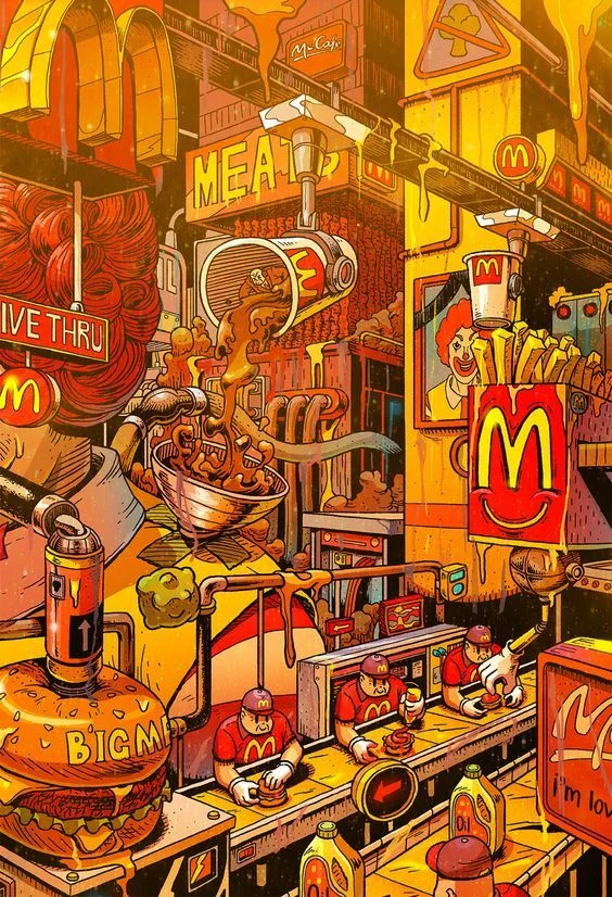 Mcdonald'S 40*50CM (Canvas) AB Round Drill Diamond Painting gbfke