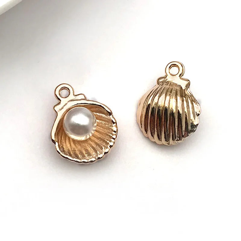 1 Piece 10*13mm 12 * 14mm 6.5*16mm Alloy Pearl Dolphin Mermaid Fish Tail Jewelry Accessories Pendant