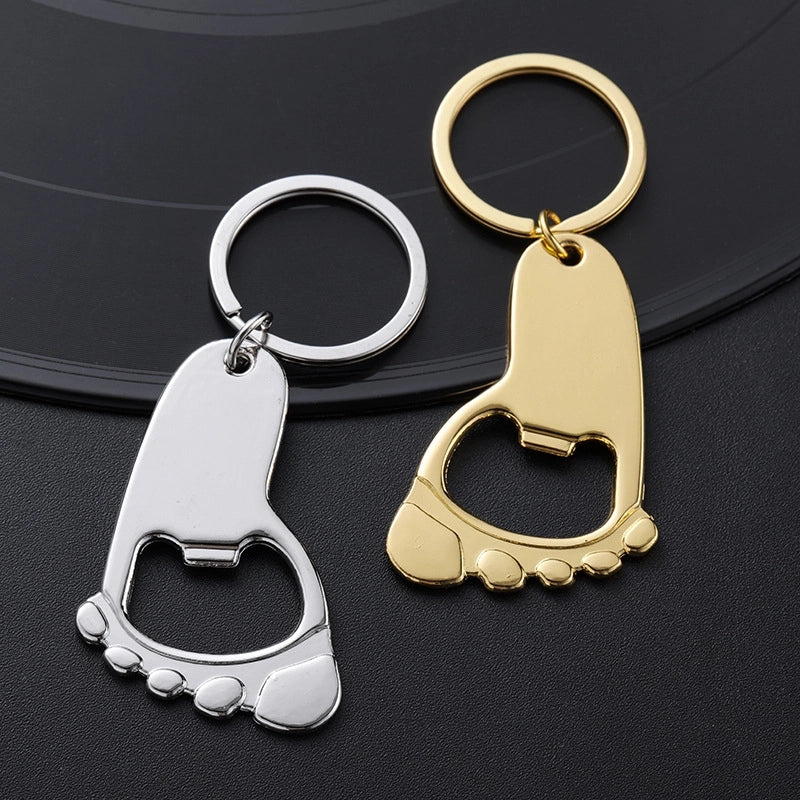 Cute Foot Metal Unisex Keychain