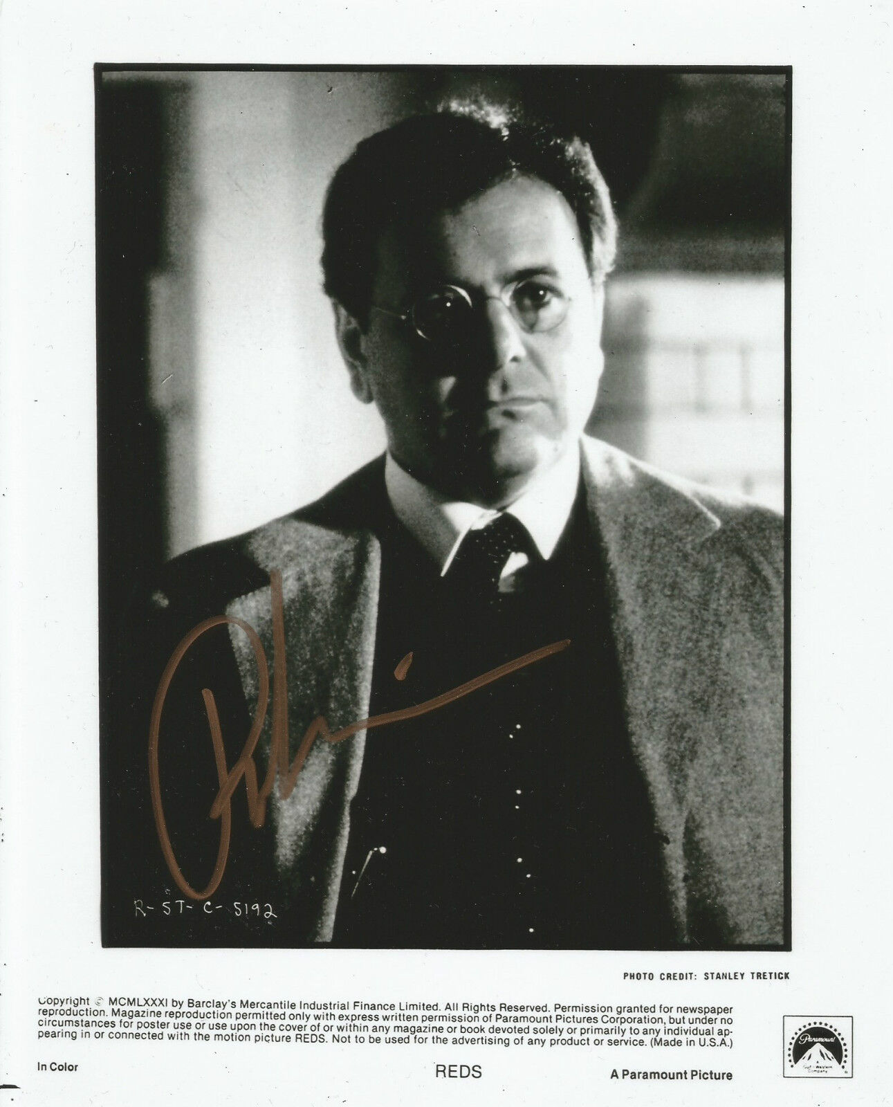 Paul Sorvino Signed Reds 10x8 Photo Poster painting AFTAL