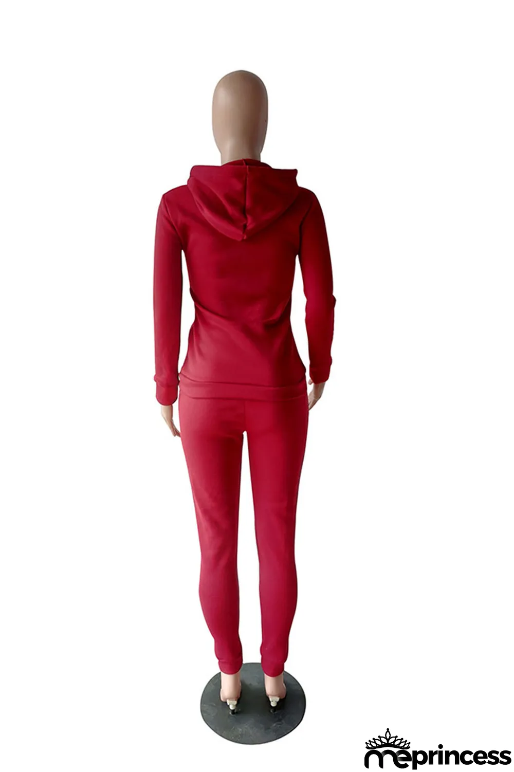 Grey Casual Solid Hooded Collar Plus Size