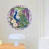 Special Shaped Acrylic Diamond Painting Kit Peacock 25cm Round Pendant