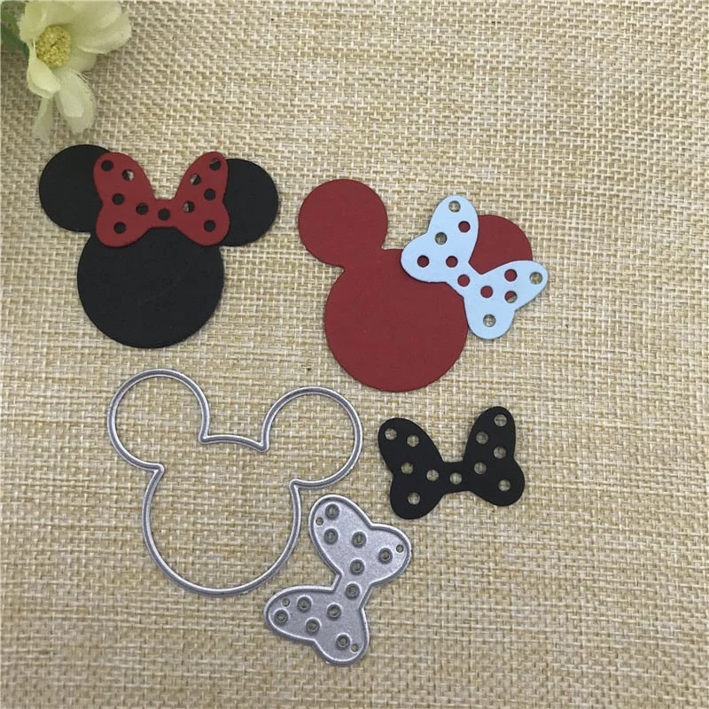 Mold Bow Ear Metal Cutting Dies Stencil for DIY Scrapbooking Photo Album Embossing Paper Cards Crafts Die cuts