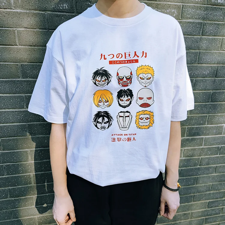 Pure Cotton Attack On Titan Cute T-shirt weebmemes