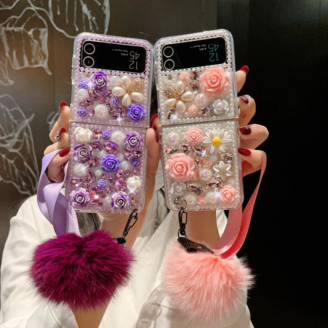 Diamond Crystal Flower Samsung Galaxy Z Flip Case