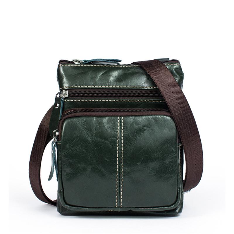 Mens Vintage Large Capacity Messenager Bags Casual Leather Shoulder Bags