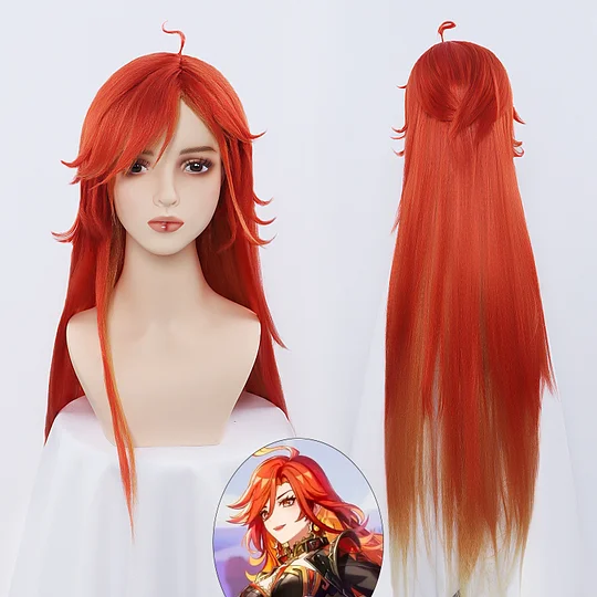 [Wetrose] In Stock SSR Mavuika Genshin Impact Natlan Cosplay Costume Wig Full Set