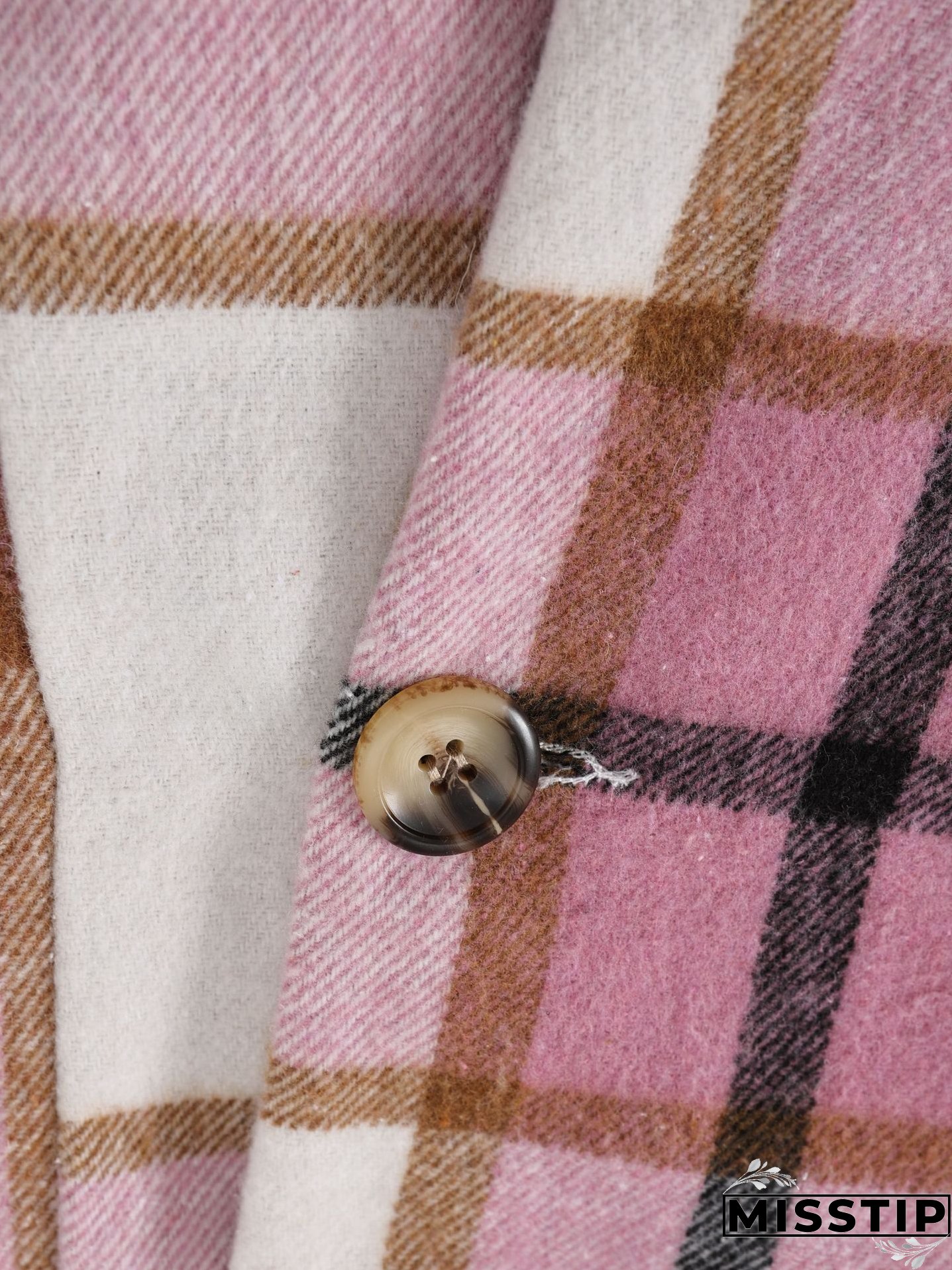 Women's Fashion Plaid Long Vest Turndown Collar Sleeveless Blazer