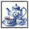 Blue And White Porcelain Tea Set-11CT Stamped Cross Stitch 40*40cm/15.75*15.75in
