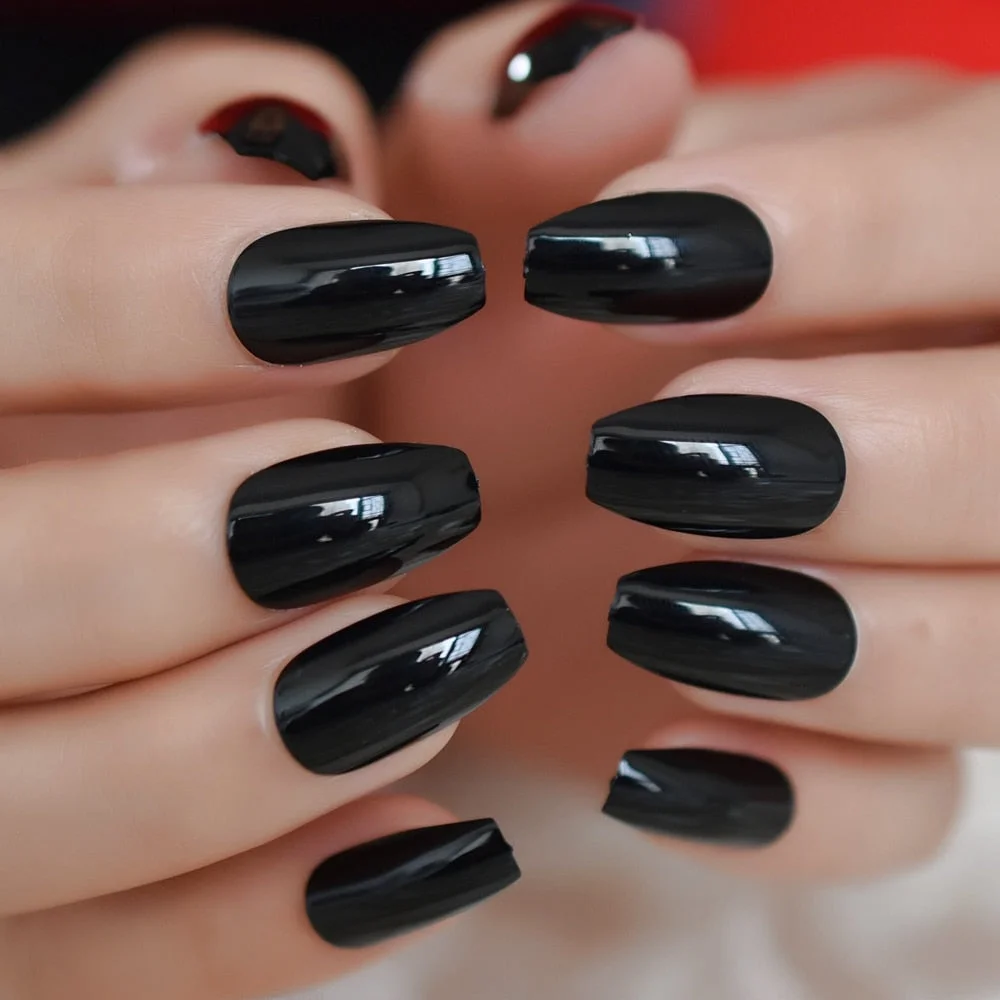 Pearl Shine Pink French Nail White Round Fake Nails Short Glossy Satin Artificial Lady Fingernails with Adhesive-Nail Inspo