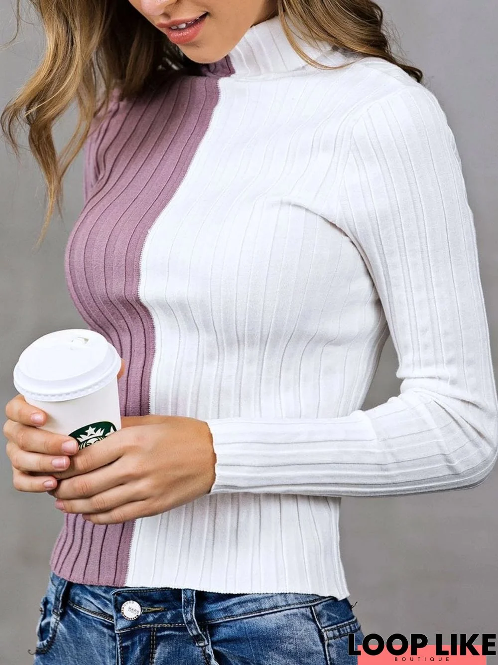 Sheath Solid Casual Long Sleeve Sweater