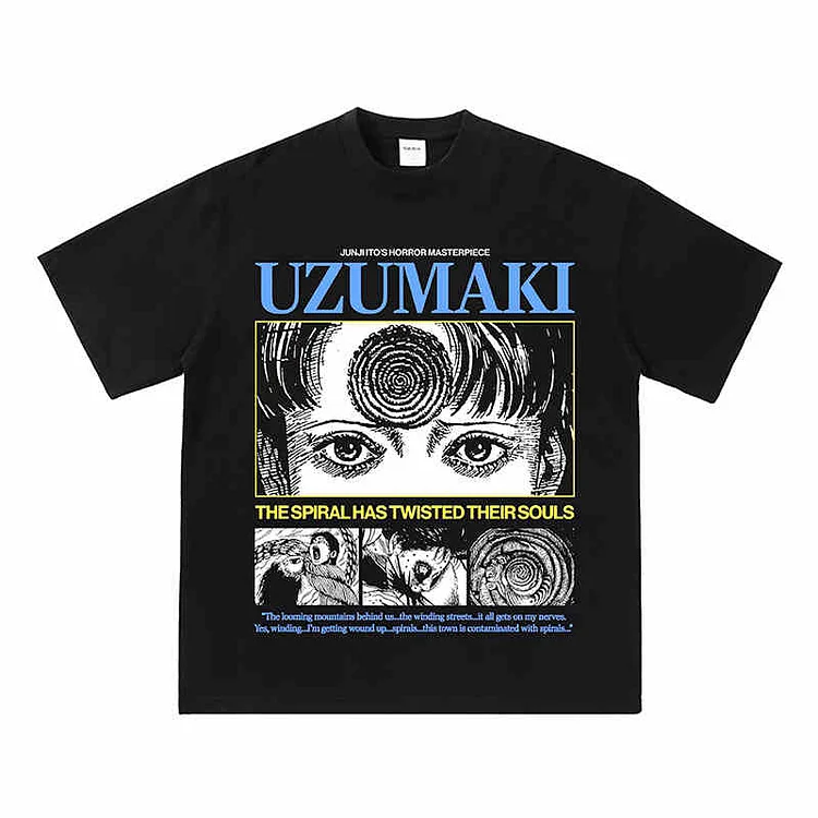 Pure Cotton Junji Ito Horror Manga Uzumaki Retro T-shirt