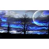 (60*35cm)Blue Sky Tree - Round AB Drill Diamond Painting