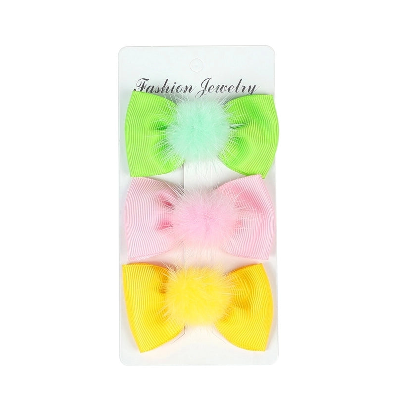 Halloween Christmas Independence Day Ethnic Style Kid’S Halloween Pattern Santa Claus American Flag Sequins Knitting Bowknot Hair Clip