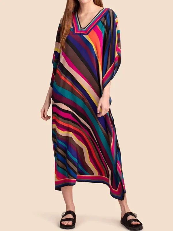 V-neck print dress