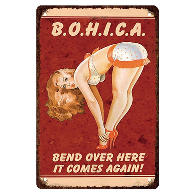 Bent Over Sexy Girl - Vintage Tin Signs/Wooden Signs - 8*12Inch/12*16Inch