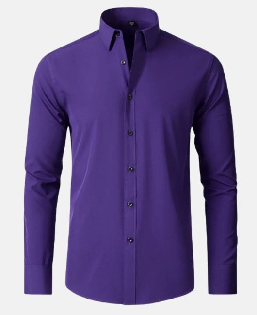 Business Solid Single Breasted Long Sleeve Shirt