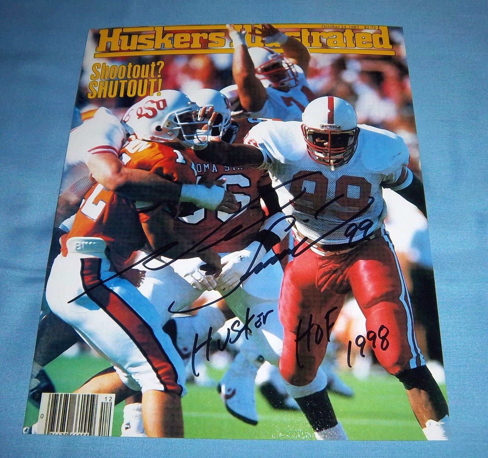 Nebraska Huskers Neil Smith Signed Autographed 8x10 Photo Poster painting HOF 1998 COA Chiefs