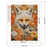 Diamond Painting -DIY Round Partial AB Drill Fox in the Flower(45x55cm)