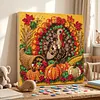 Framed Turkey - DIY Button Art Painting Kit for Creativity DIY Pearl Dot Crafts for Gift Home Wall Decor 30*30CM
