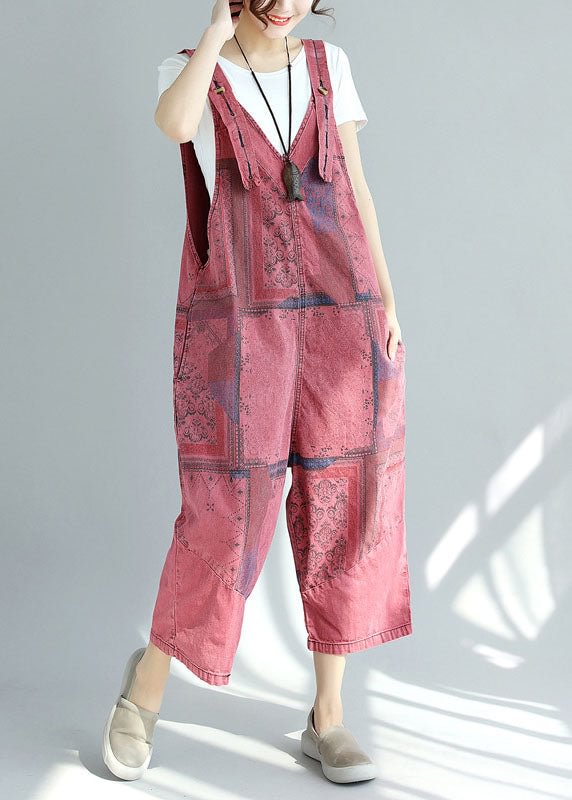 loose Mulberry pockets Print Jumpsuit Spring CK2401- Fabulory