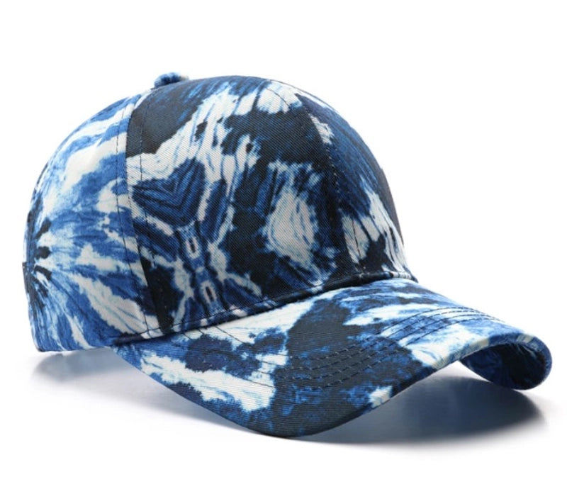 Women’s Streetwear Tie Dye Curved Eaves Baseball Cap