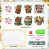 6PCS Diamond Painting Christmas Cake Greeting Cards Congratulations Cards