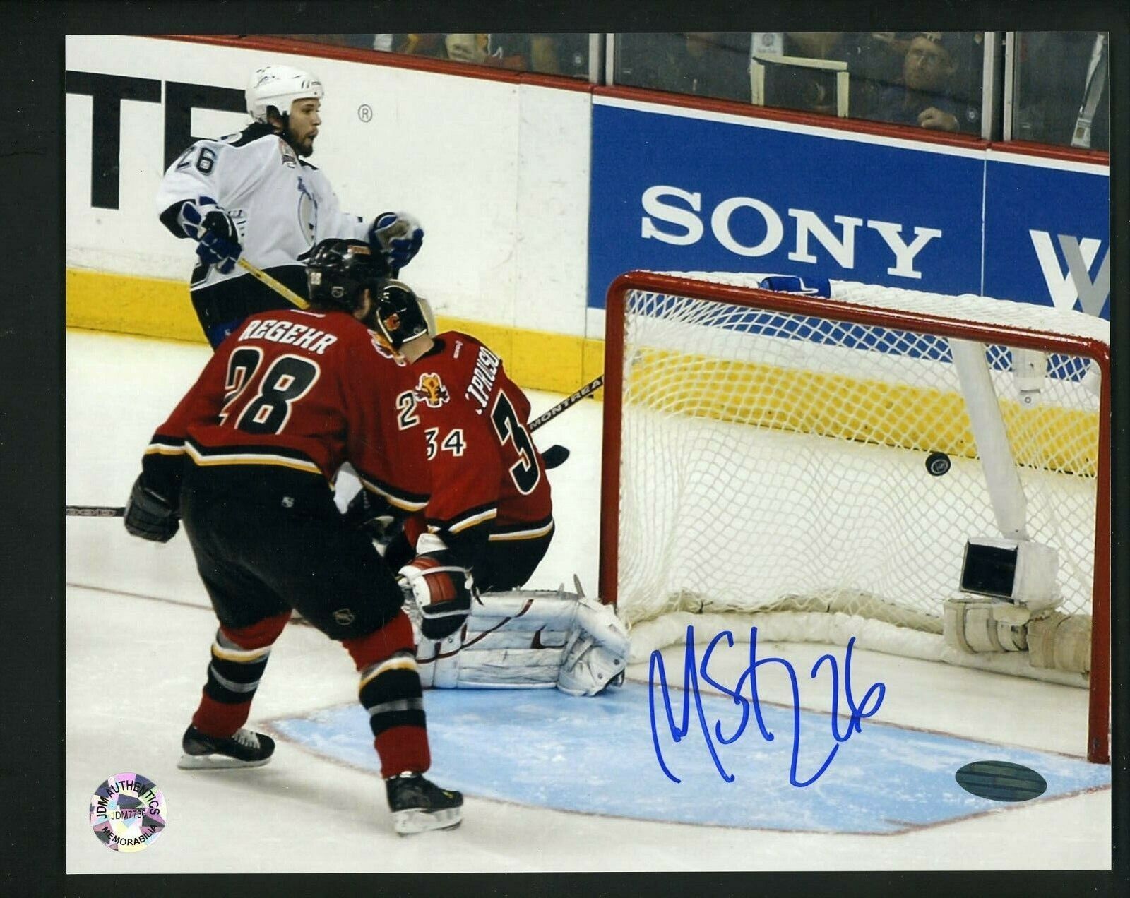 Martin St. Louis Signed Autographed STEINER 8 x 10 Photo Poster painting Tamp Bay Lightning