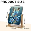 (US Local)DIY Butterfly Diamond Painting Kit Rotatable Mirror w Diamond Art Jewelry Box
