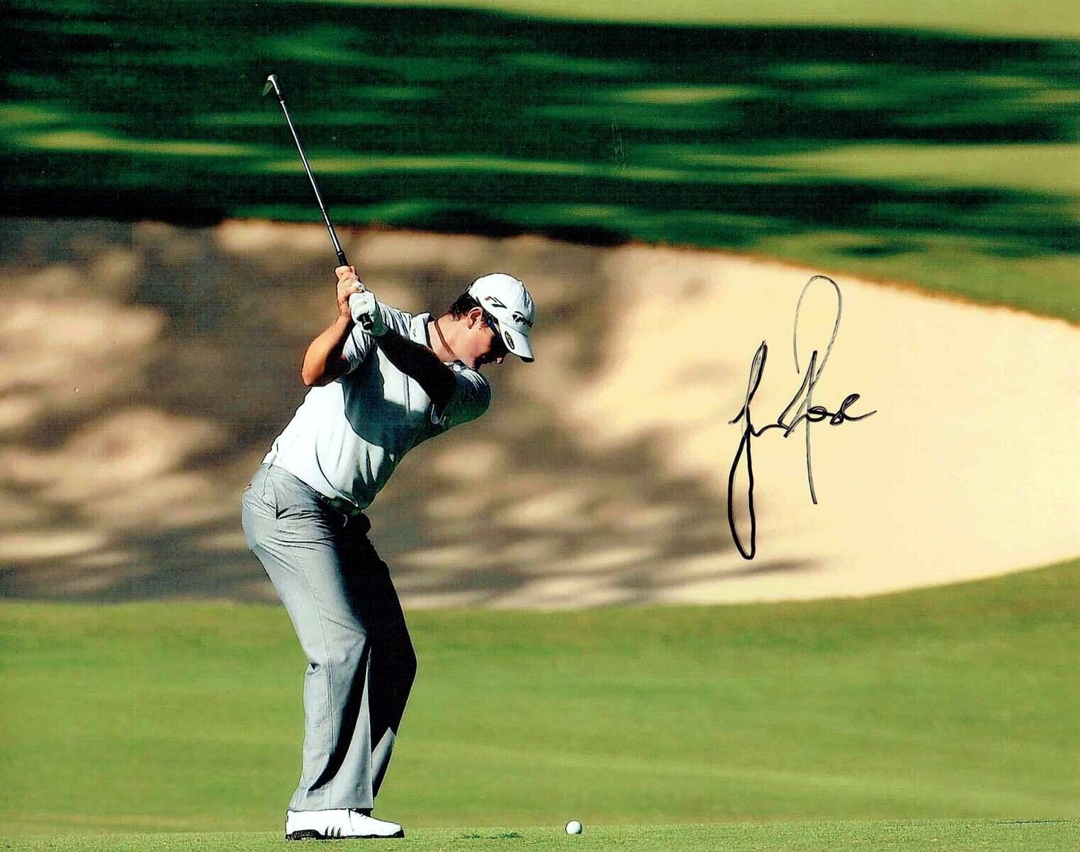 Justin ROSE SIGNED Autograph 10x8 Photo Poster painting AFTAL COA Golf Ryder Cup Winner