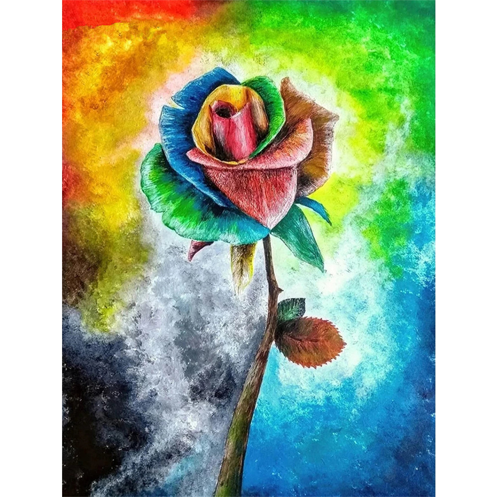 

Colorful Rose - Round Drill Diamond Painting - 30*40CM, 501 Original