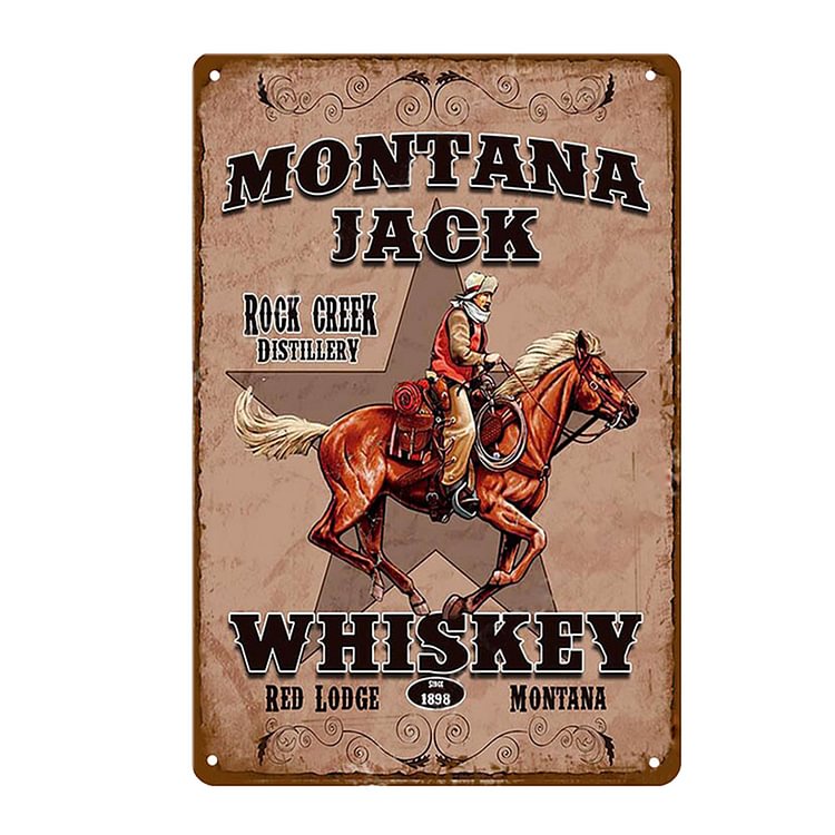 West Cowboy - Vintage Tin Signs/Wooden Signs - 7.9x11.8in & 11.8x15.7in
