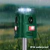 Ultrasonic Animal Repeller 360 Degree Solar IP44 Waterproof for Garden Yard Lawn