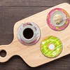 8pcs Cartoon DIY Diamond Painting Wooden Coasters Art Kits with Holder (Donut)