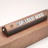 Black walnut solid wood rotating hidden double number car moving number plate