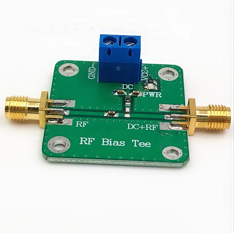 RF Microwave Bias Active antenna RF Power Supply Mains DC-blocker DC Feed RF Bias Tee 10-6000MHz Amplifier DC Bias