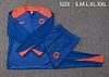 2024 Netherlands Half-Pull Training Suit Royal Colorful Blue Football Shirt 1:1 Thai Quality