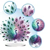 (US Only)Acrylic 2D Flat Peacock DIY Diamond Painting Desktop Ornaments Kit for Decor