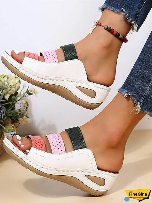 Women's Sandals Wedge Sandals Platform Sandals Plus Size Outdoor Daily Beach Summer Platform Wedge Heel Open Toe Casual