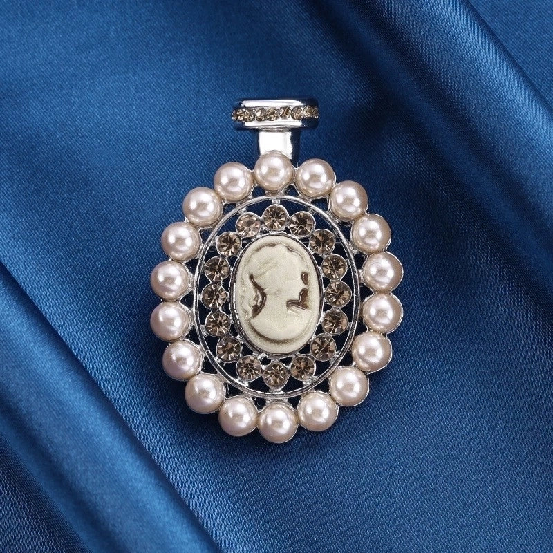 Retro Pin Portrait Alloy Plating Rhinestones Women’S Brooches