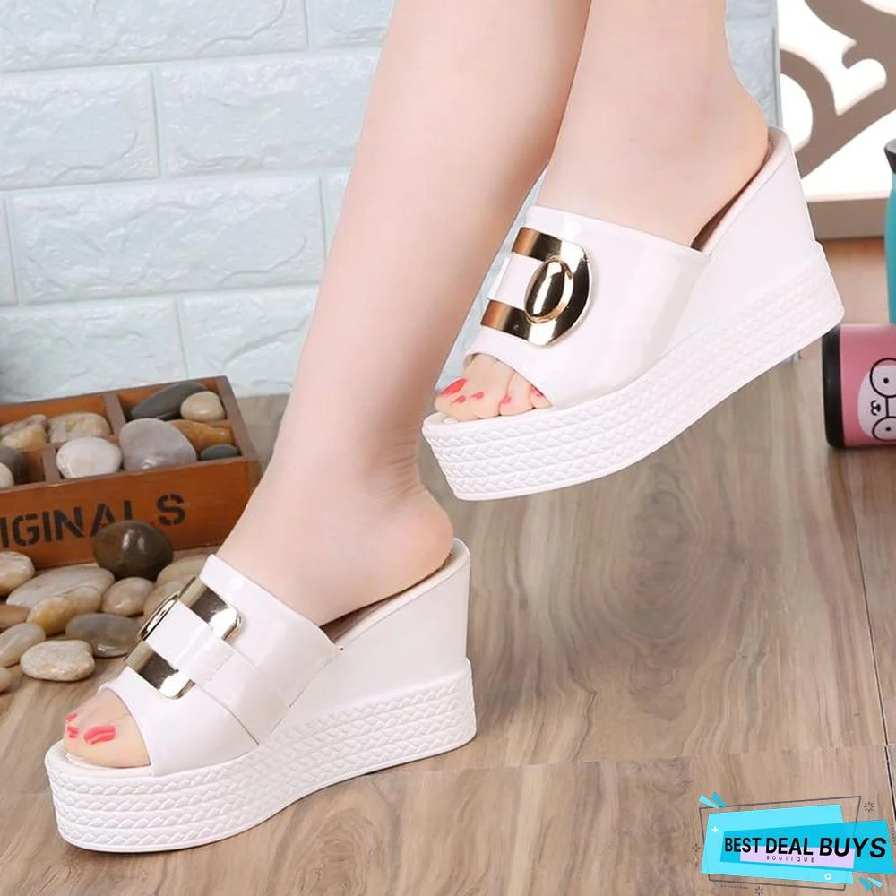 Women Platform Wedges Sandals Fashion High Heels Sandal Slippers Shoes