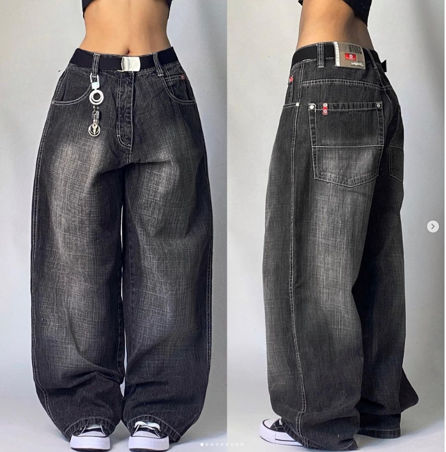 Smartcraftluck New Street Skull Jeans Men Y2K American Harajuku Punk Rock Straight Pants Gothic Loose Leisure Personality Trousers Unisex Pants Pants