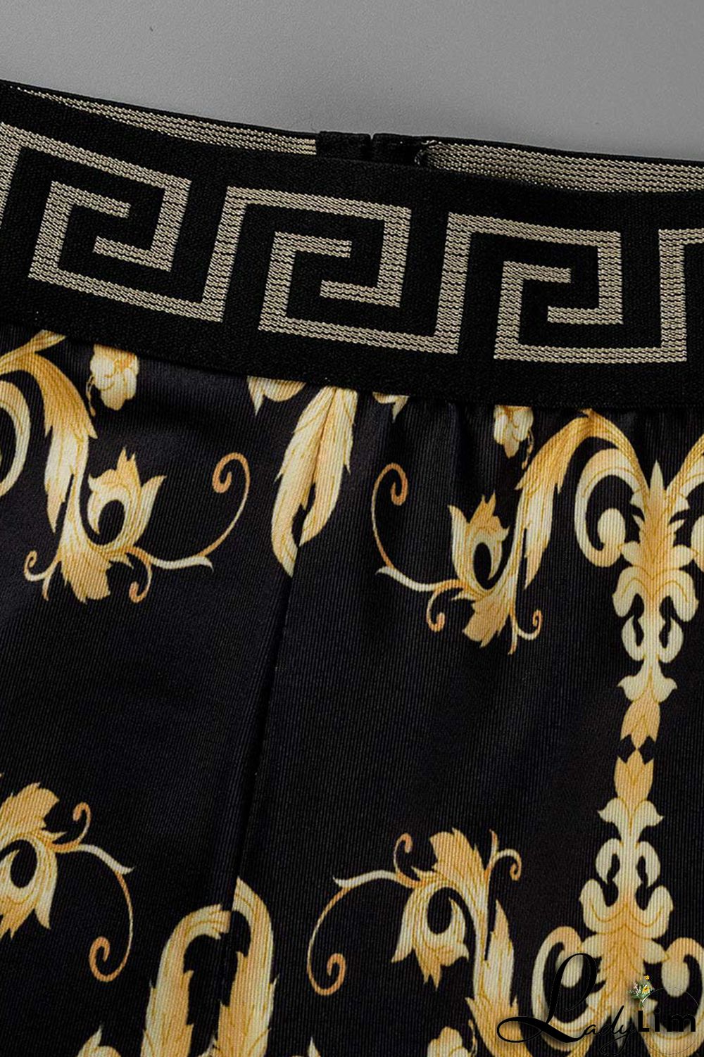 Red Fashion Casual Print Patchwork Backless O Neck Sleeveless Two Pieces